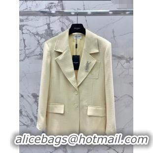 ​Shop Grade Saint Laurent Jacket S022714 Yellow 2024