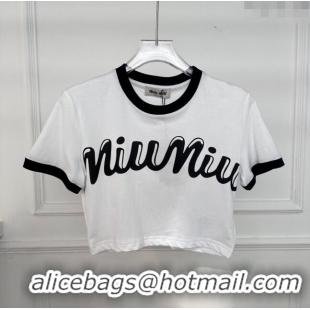 Well Crafted Miu Miu Short T-shirt M11210 White 2024