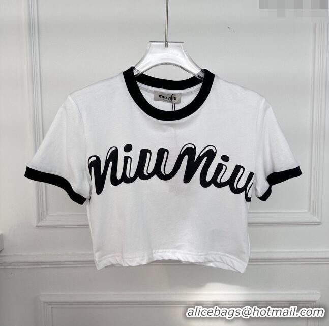 Well Crafted Miu Miu Short T-shirt M11210 White 2024