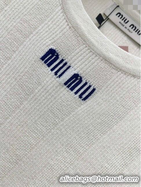 ​Reasonable Price Miu Miu Knit T-shirt M11222 White 2024