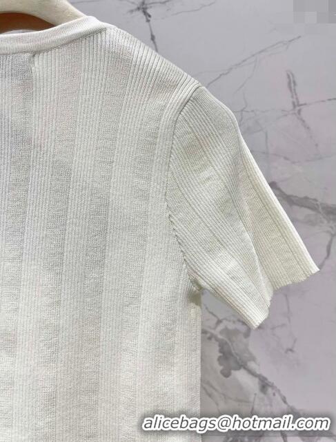 ​Reasonable Price Miu Miu Knit T-shirt M11222 White 2024