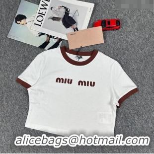 ​Luxurious Design Miu Miu Cotton Short T-shirt M21946 White 2024