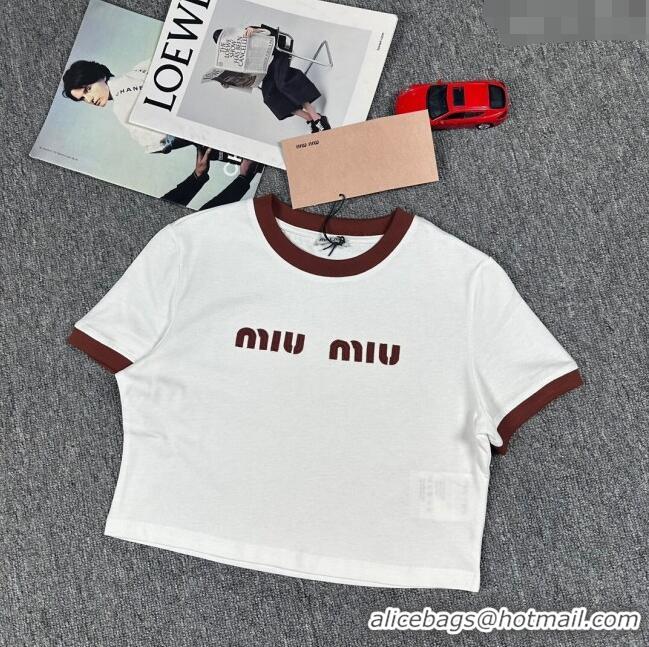 ​Luxurious Design Miu Miu Cotton Short T-shirt M21946 White 2024