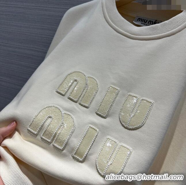 Affordable Price Miu Miu Sweatershirt and Pants M022321 Beige 2024