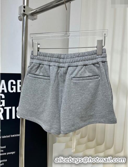 Trendy Design Miu Miu Cotton Shorts M022706 Grey 2024