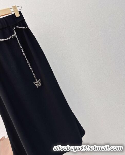 Reasonable Price Miu Miu Skirt with Chain Belt M030703 Black 2024