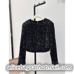 Most Popular Miu Miu sequin Top M030704 Black 2024