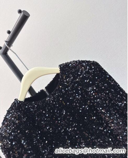 Most Popular Miu Miu sequin Top M030704 Black 2024