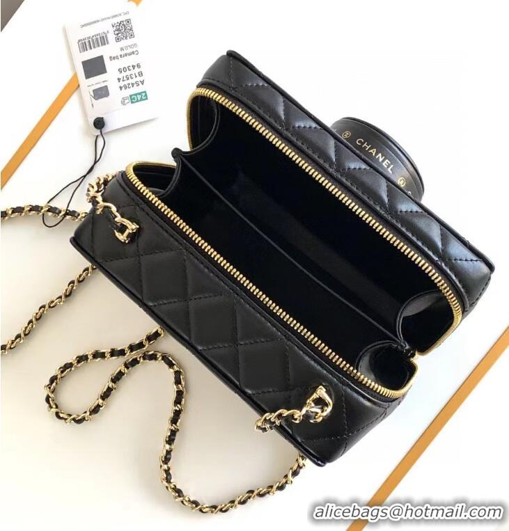 Best Price Chanel Quilted Calfskin Camera Bag AS4817 Black 2024