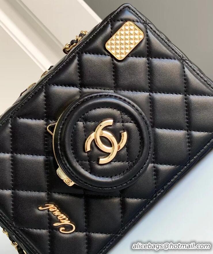 Best Price Chanel Quilted Calfskin Camera Bag AS4817 Black 2024