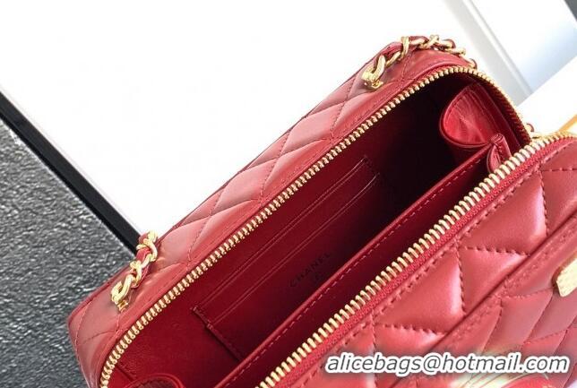 Top Quality  Chanel Quilted Calfskin Camera Bag AS4817 Red 2024