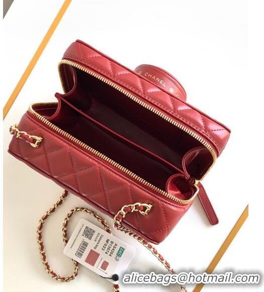 Top Quality  Chanel Quilted Calfskin Camera Bag AS4817 Red 2024