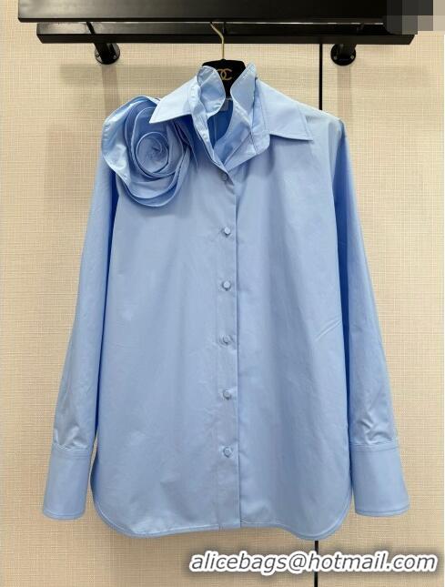 ​Best Quality Valentino Shirt V022737 Blue 2024