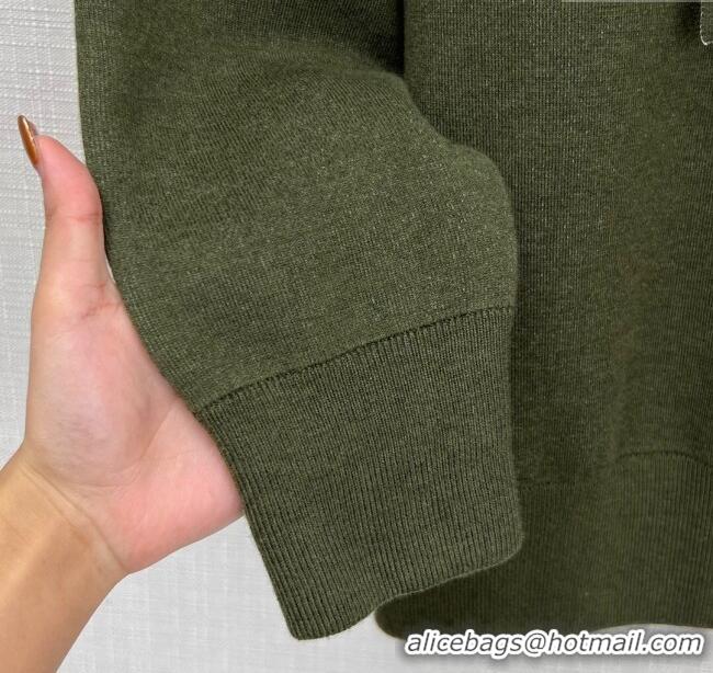 Famous Brand Loewe Wool Sweater L11313 Green 2024