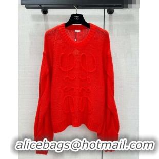 ​Grade Quality Loewe Mohair Sweater L11316 Red 2024