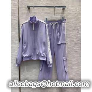 Super Quality  Loewe Jacket and Pants L031304 Purple 2024