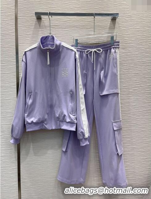 Super Quality  Loewe Jacket and Pants L031304 Purple 2024