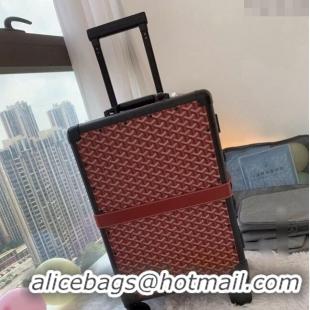 Best Design Goyard Luggage Travel Bag 20inches GY0314 Burgundy