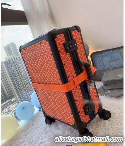 Top Quality Goyard Luggage Travel Bag 20inches GY0314 Orange