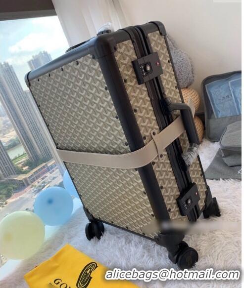 Famous Brand Goyard Luggage Travel Bag 20inches GY0314 Beige