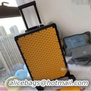 Discount Promotional Famous Brand Goyard Luggage Travel Bag 20inches GY0314 Yellow