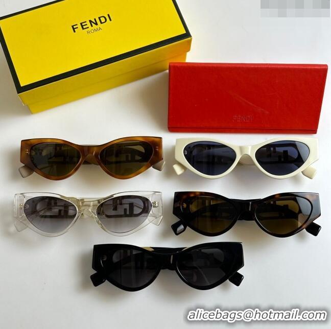 Free Shipping Fendi O'Lock Sunglasses FE40049 Black/Brown 2023