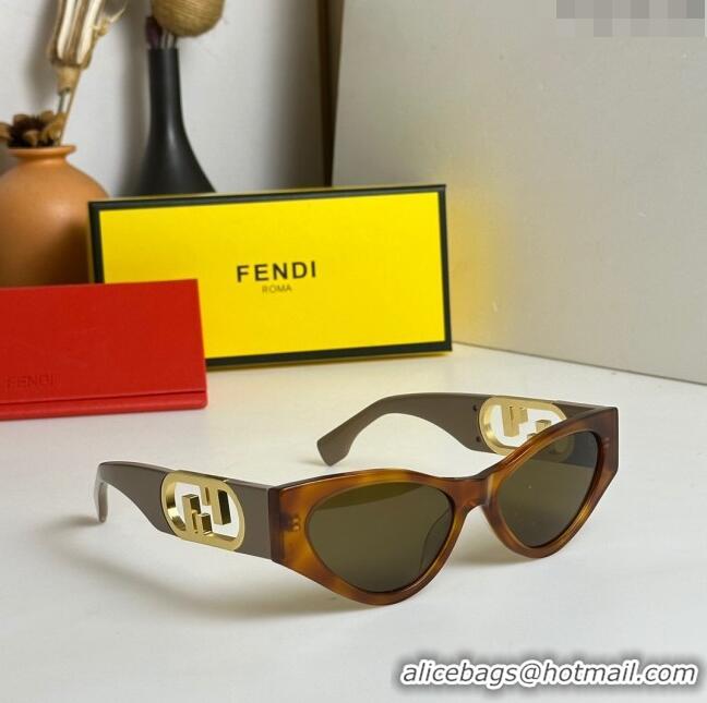 Best Quality Fendi O'Lock Sunglasses FE40049 Grey/Brown 2023