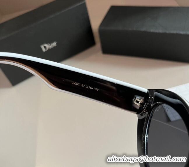 Buy New Cheap Dior Sunglasses 030401 White2/Black 2024