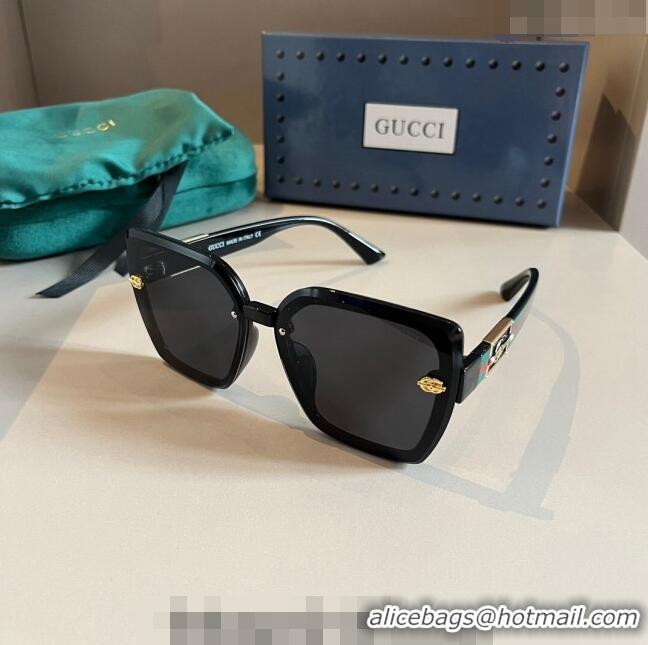 Well Crafted Gucci Sunglasses with GG Web 0304 Black 2024