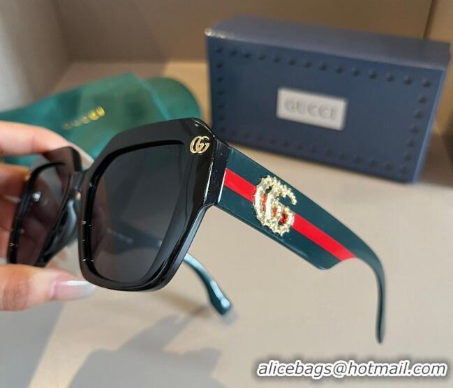 Best Price Gucci Sunglasses with GG Web 0305 Black 2024