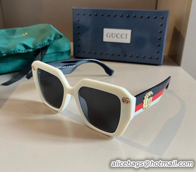 Top Quality Gucci Sunglasses with GG Web 0305 White 2024