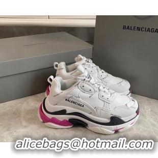 Popular Style Balenciaga Triple S Trainers Sneakers in Calf Leather Signature/White 223062