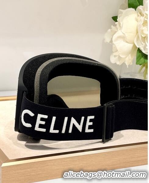 Buy Fashionable Celine Ski Mask in Plastic with Metal Studs & Mirror Lenses CE2902 Black 2023