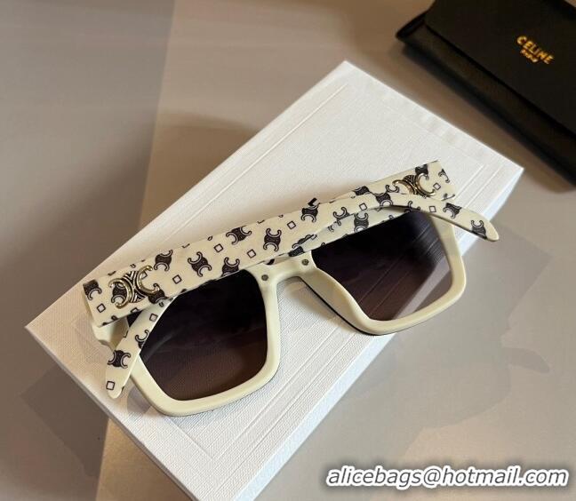 Top Quality Celine Sunglasses 030401 White 2024 