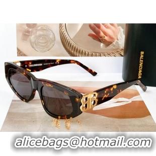 Unique Discount Balenciaga Sunglasses BB0095 Brown 2023