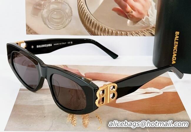 Traditional Discount Balenciaga Sunglasses BB0095 Black 2023