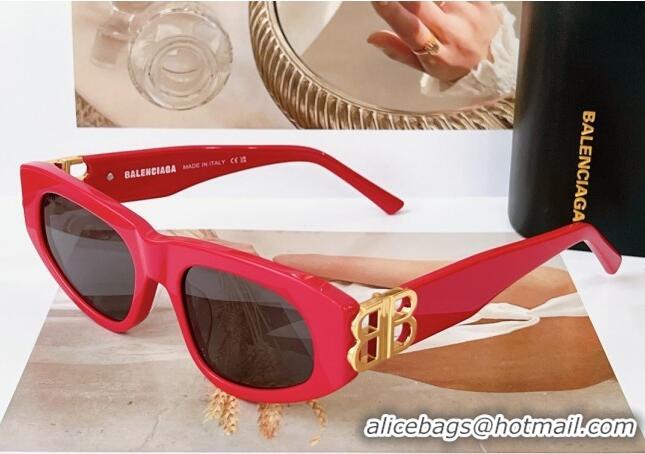 New Fashion Balenciaga Sunglasses BB0095 Red  2023