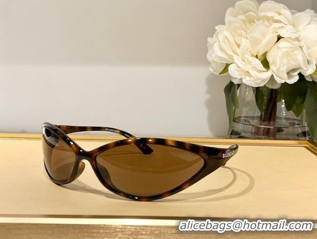 Shop Duplicate Balenciaga Sunglasses BB0285S Brown 2023