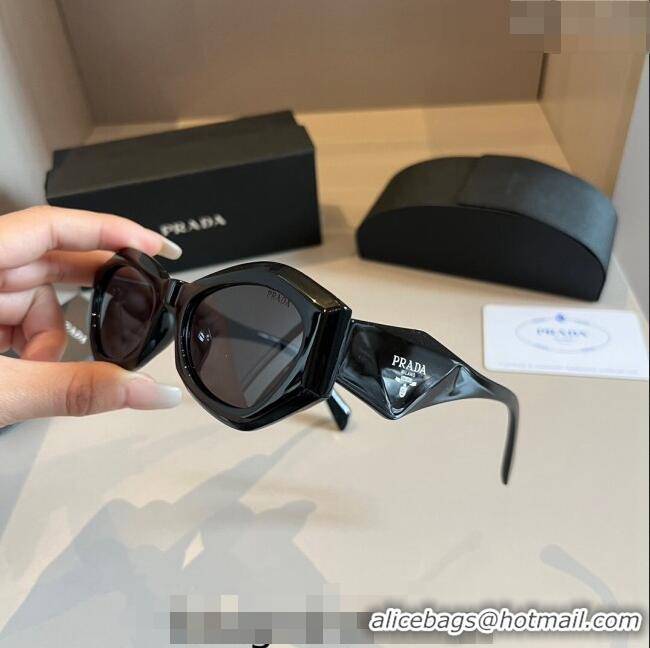 Free Shipping Prada Sunglasses P0304 Black/White Logo 2024