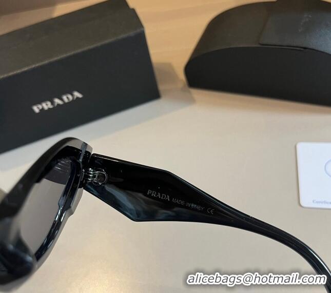 Free Shipping Prada Sunglasses P0304 Black/White Logo 2024