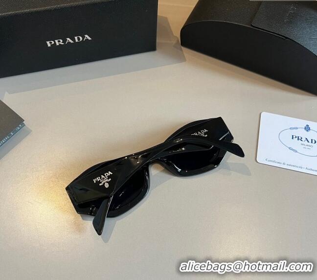 Free Shipping Prada Sunglasses P0304 Black/White Logo 2024