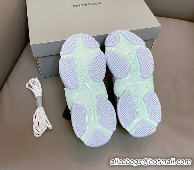 Low Cost Balenciaga Triple S Trainers Sneakers in Leather and Mesh Macaron 0223073