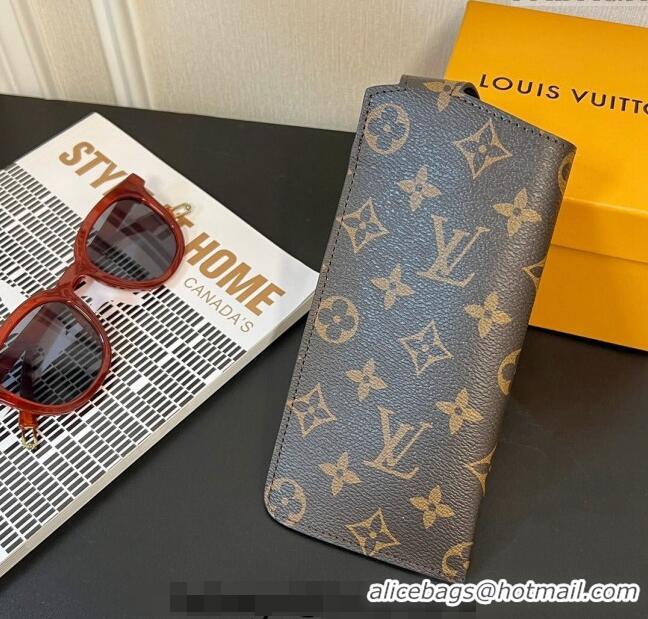 Luxury Classic Louis Vuitton Monogram Canvas Woody Glasses Pouch 0612 Brown 2023