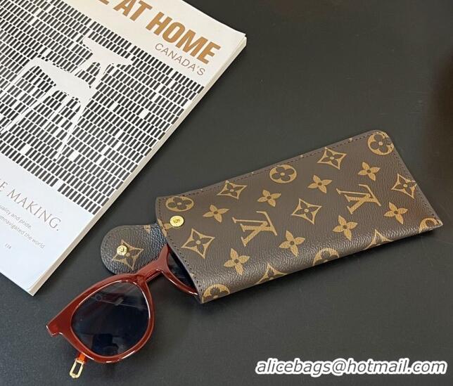 Luxury Classic Louis Vuitton Monogram Canvas Woody Glasses Pouch 0612 Brown 2023