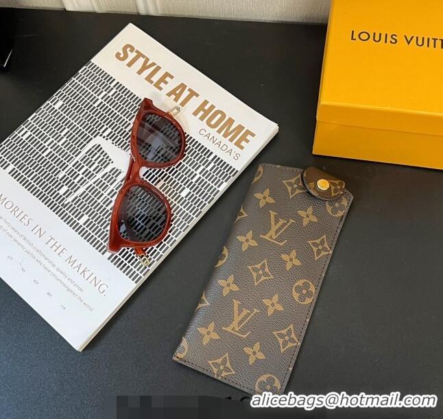 Luxury Classic Louis Vuitton Monogram Canvas Woody Glasses Pouch 0612 Brown 2023