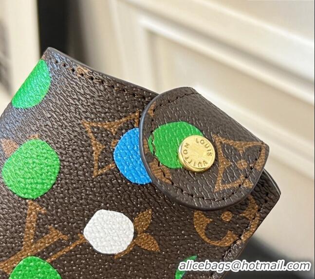 Wholesale Louis Vuitton LV x YK Painted Dots Woody Glasses Pouch 0612 Brown 2023