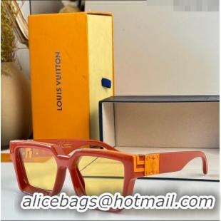 Spot Bulk Louis Vuitton 1.1 Millionaires Sunglasses Z1165 Red/Orange 2023