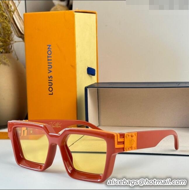 Spot Bulk Louis Vuitton 1.1 Millionaires Sunglasses Z1165 Red/Orange 2023