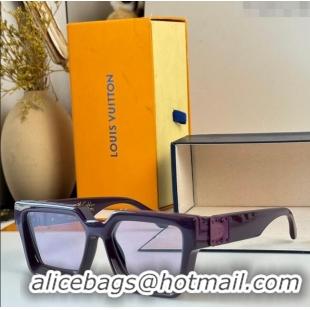 New Design Louis Vuitton 1.1 Millionaires Sunglasses Z1165 Purple 2023