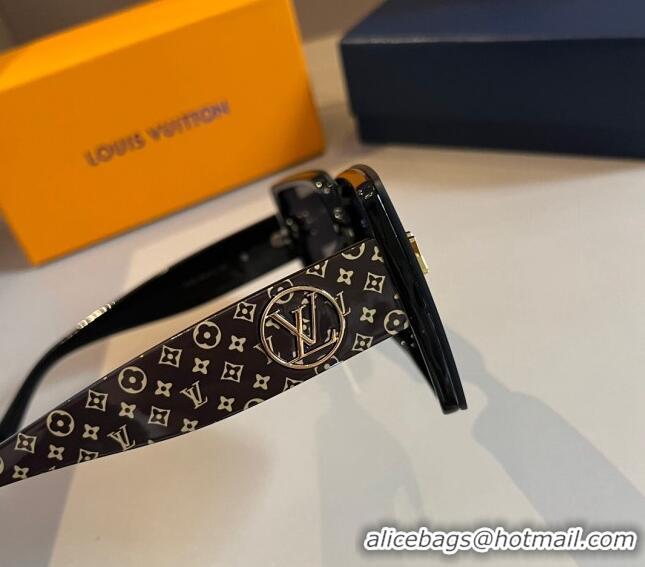 Reasonable Price Louis Vuitton Square Sunglasses LV030401 Black 2024